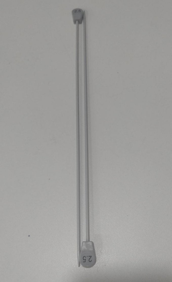 Agulha trico longa Plástico n ° 2.5 