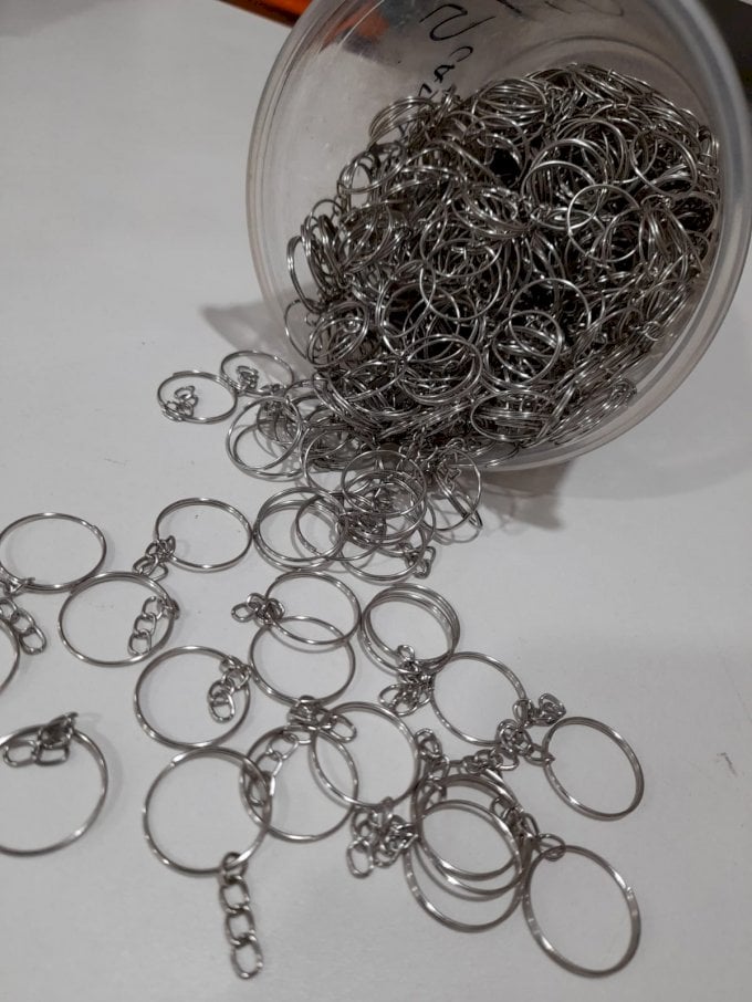 Argola chaveiro com corrente