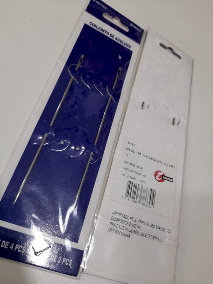 Kit agulha tapeçaria reta 12.5cm