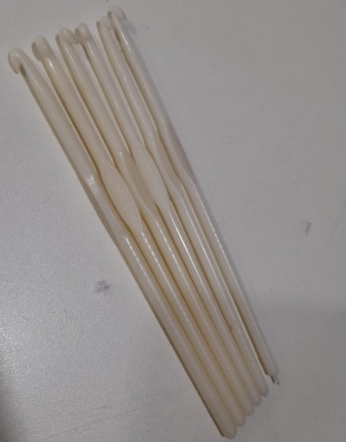 Agulha croche plástico 