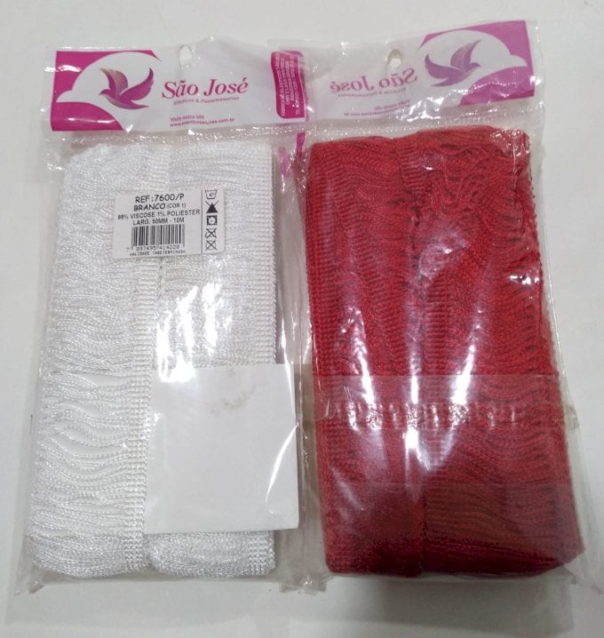 Franja 50mm com 10mts 18.90 peça, 4,60m