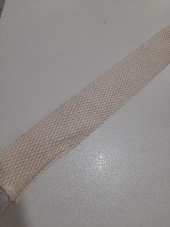 Alça algodão crú 30mm