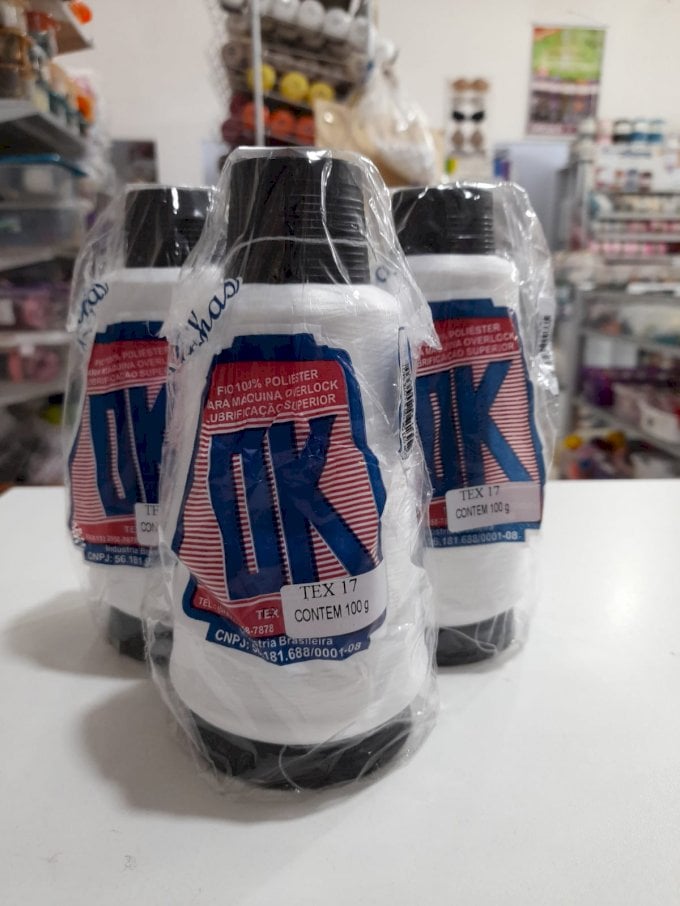 Fio overlock branco 100gr 
