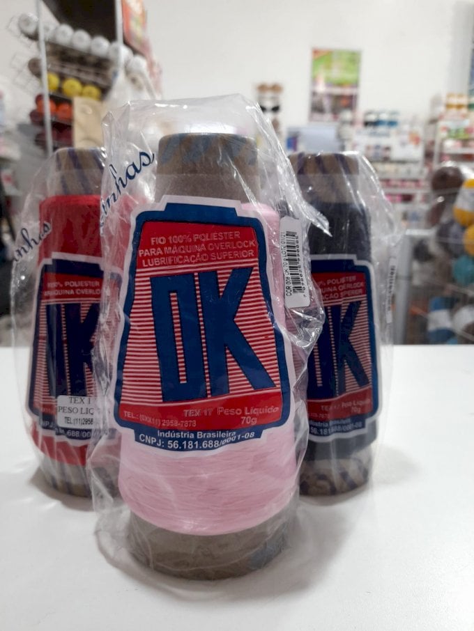 Fio overlock colorido 70gr 