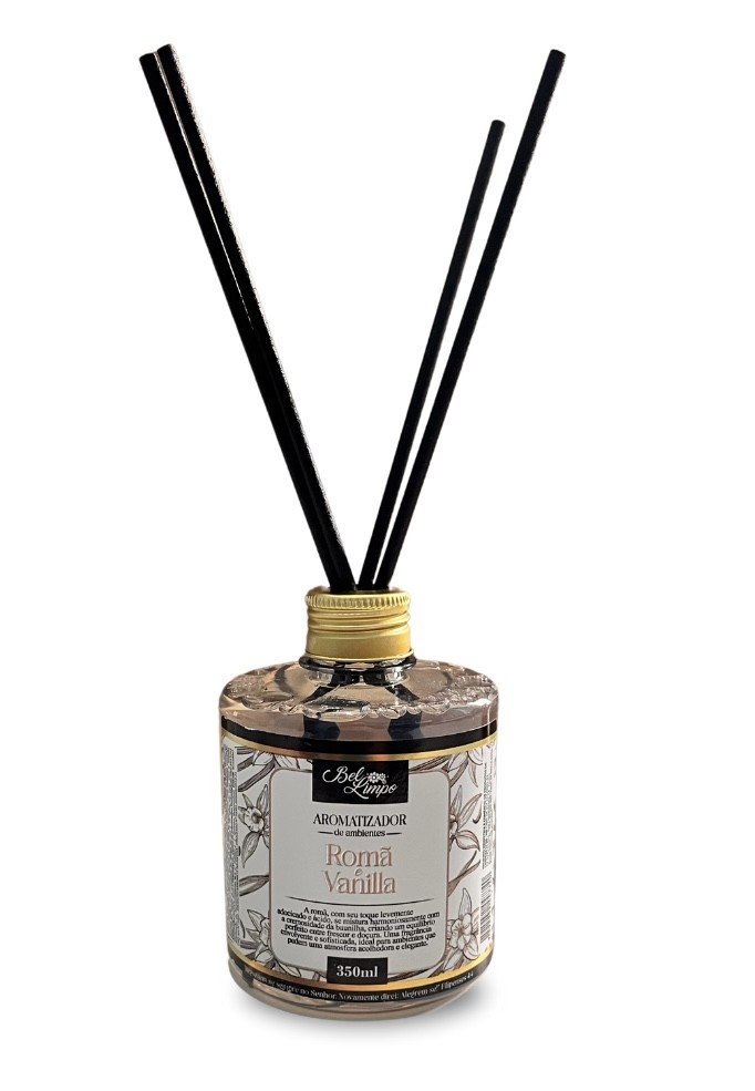 CAIXA 8 UNIDADES Difusor de Varetas ROMA E VANILLA 350ML