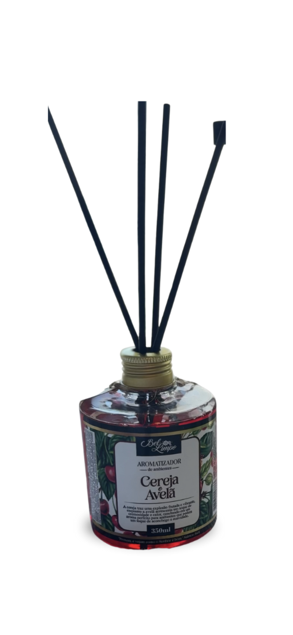 CAIXA 8 UNIDADES Difusor de Varetas CEREJA E AVELA 350ml