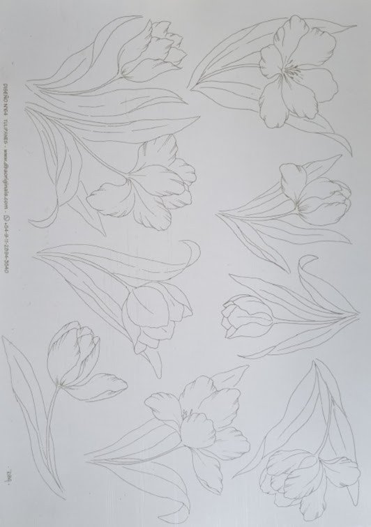 DECALQUE 64 TULIPAS