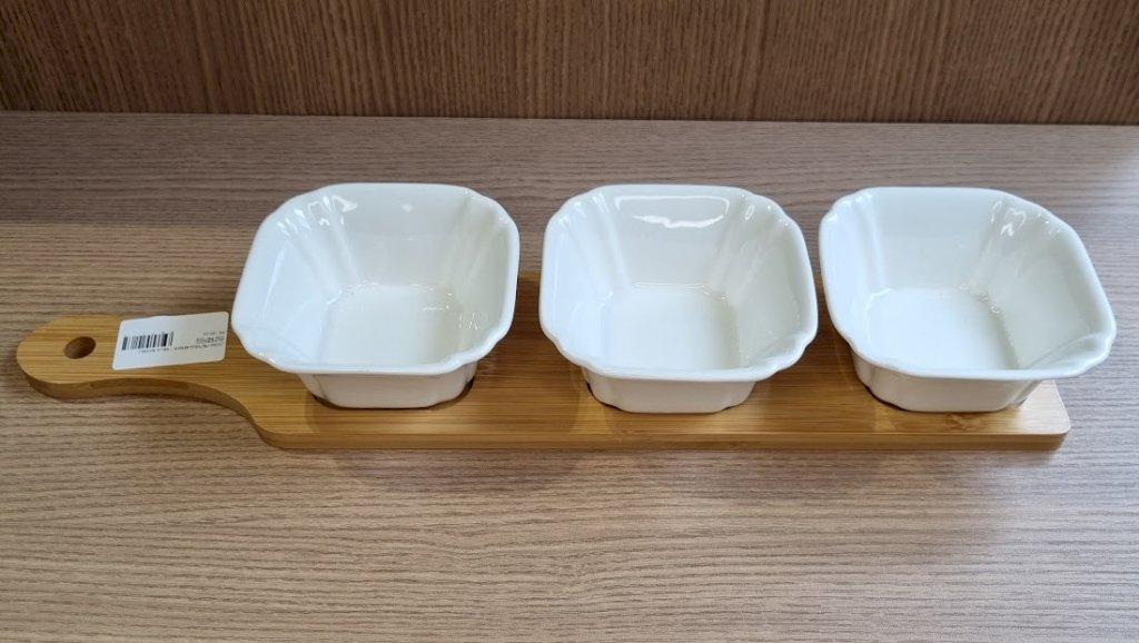 JOGO PETISQUEIRAS TABUA BAMBU QUADRADO - PET019