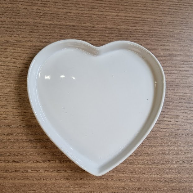 PORTA ANEIS CERAMICA CORAÇÃO 