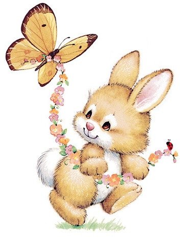 DECALQUE BUNNY & BUTTERFLY 