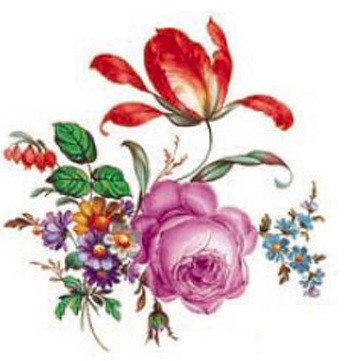 DECALQUE MEISSEN FLORAL 