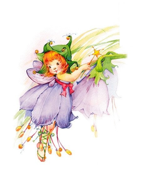 DECALQUE FLORAL FAIRIES PURPLE 