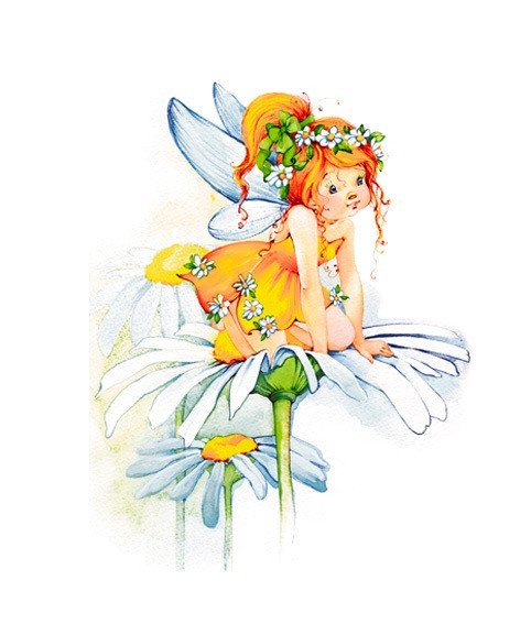 DECALQUE FLORAL FAIRIES YELLOW 