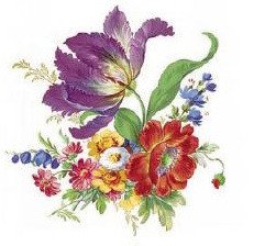 DECALQUE MEISSEN FLOWERS 