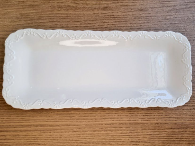 TRAVESSA PORCELANA RETANGULAR ALTO RELEVO - TRA033