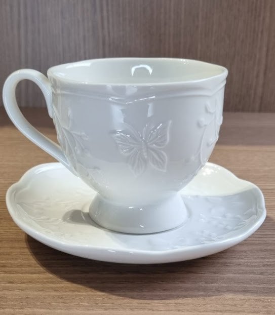 XÍCARA CAFÉ COM PIRES BUTTERFLY FLOWER - XIC031