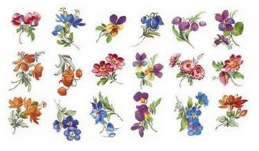 DECALQUE MEISSEN FLOWERS - DEC005 