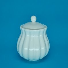 AÇUCAREIRO DE PORCELANA PETALA BRANCO MATT - ACU014