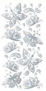 DECALQUE SILVER BUTTERFLIES - DEC528