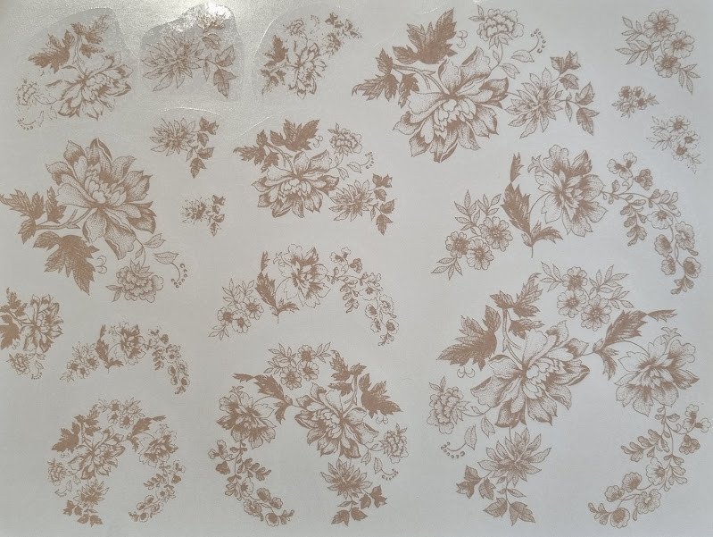 DECALQUE FOLHAGEM SEPIA CLARO - DEC565