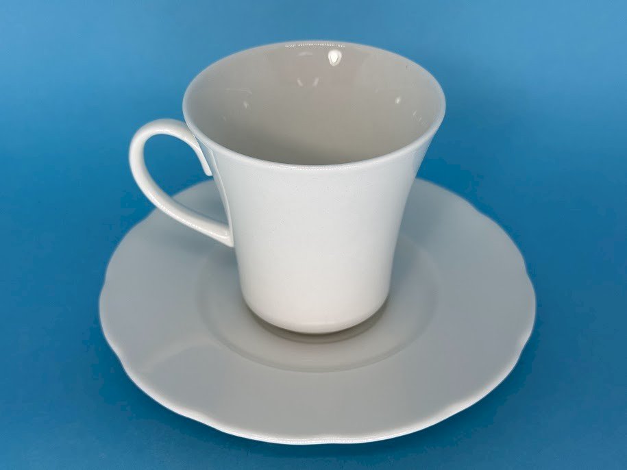 XICARA CHÁ PORCELANA COM PIRES ADANA BRANCO 