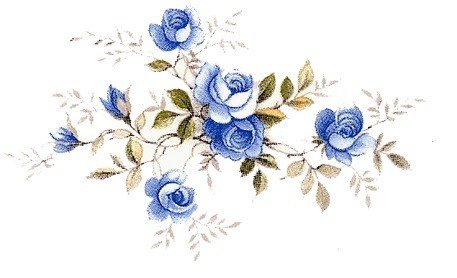 DECALQUE SCATTER ROSE BLUE - DEC770