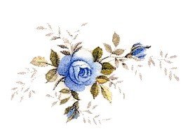 DECALQUE SCATTER ROSE BLUE - DEC767