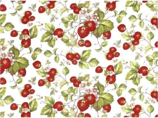 DECALQUE TAPETE STRAWBERRY CLEAR - DEC783