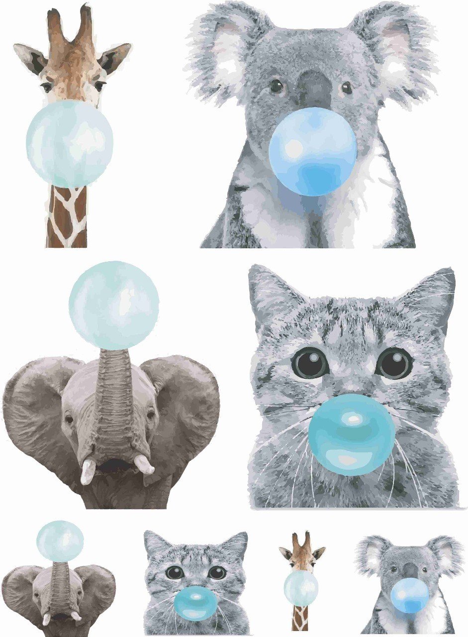 DECALQUE FOLHA CHICLETES - DEC805