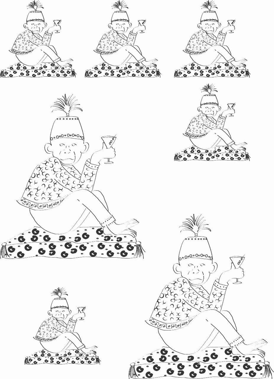 DECALQUE FOLHA MACACO COM DRINK CINZA CLARO - DEC811