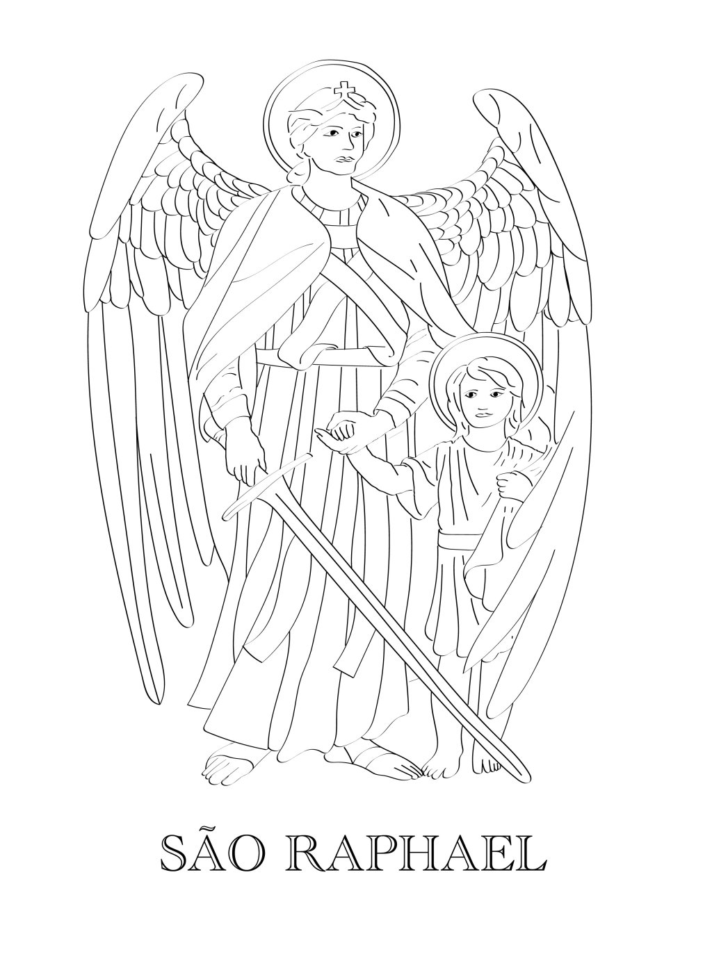 DECALQUE CONTORNO SÉPIA SÃO RAPHAEL 