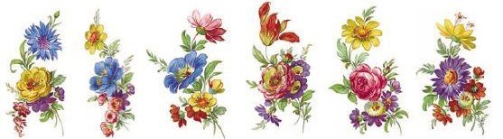 DECALQUE MEISSEN FLOWERS 80X40MM - DEC815