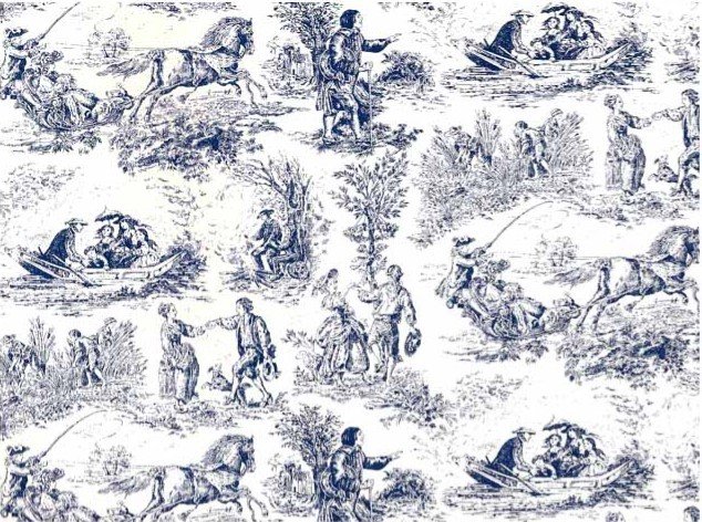 DECALQUE TAPETE VILLAGE BLUE - DEC846