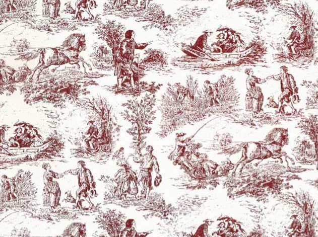 DECALQUE TAPETE VILLAGE RED - DEC847