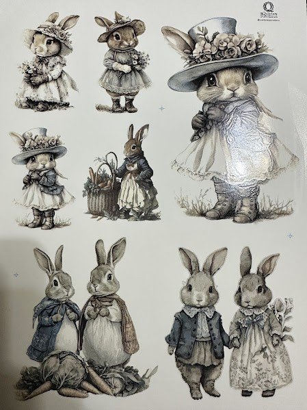 DECALQUE COELHOS FOFOS - DEC855