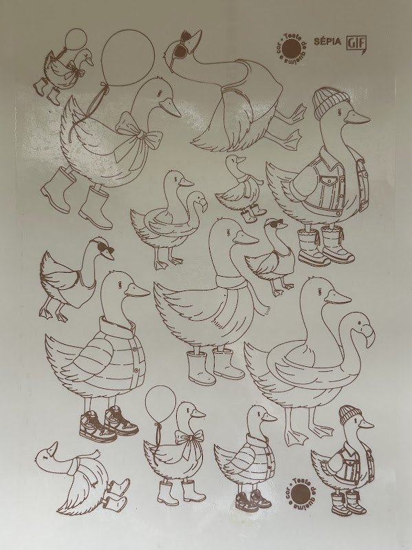 DECALQUE PATOS SÉPIA - DEC864