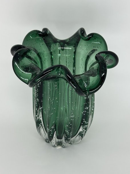 VASO DE VIDRO FLAT ITALY VERDE ESMERALDA - VAS131