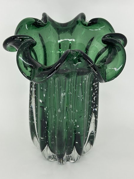 VASO DE VIDRO FLAT ITALY VERDE ESMERALDA - VAS134