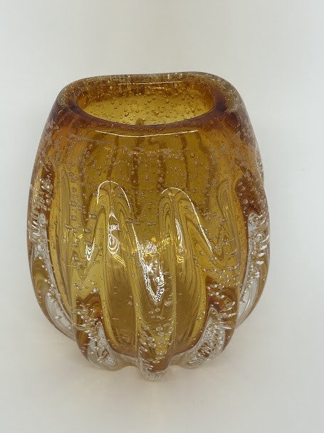 VASO DE VIDRO ITALY AMBAR - VAS134