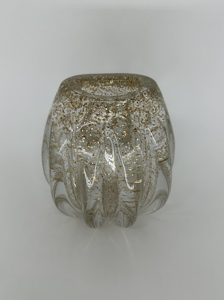 VASO DE VIDRO ITALY DOURADO - VAS136