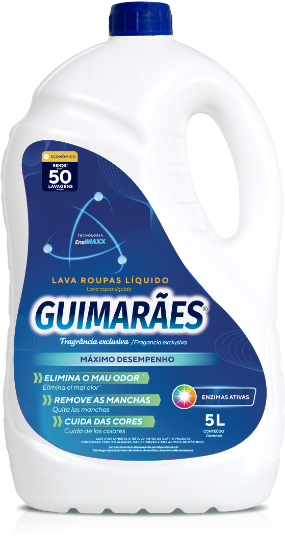 LAVA ROUPAS COM ENZIMAS ATIVAS GUIMARÃES 5L 