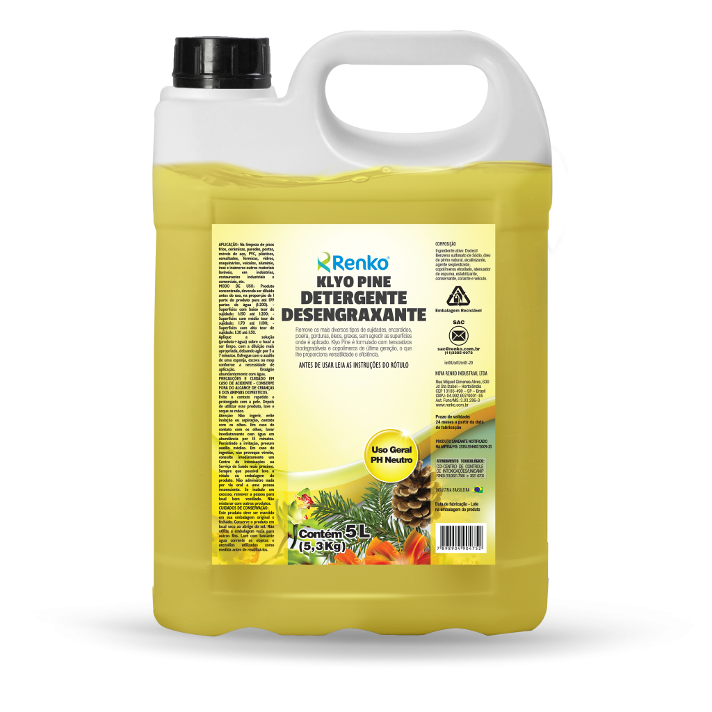 KLYO PINE DETERGENTE DESENGRAXANTE 5L