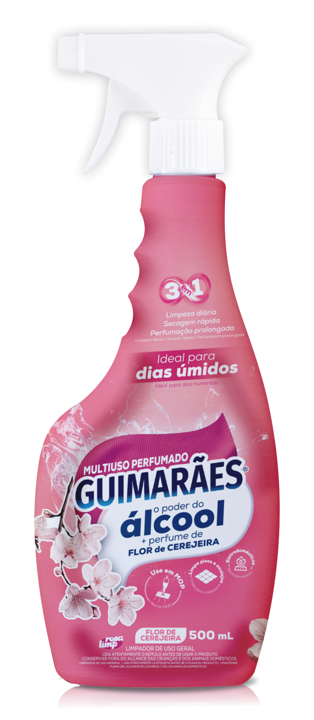 MULTIUSO PERFUMADO COM ALCOOL FLOR DE CEREJEIRA 500 ML 