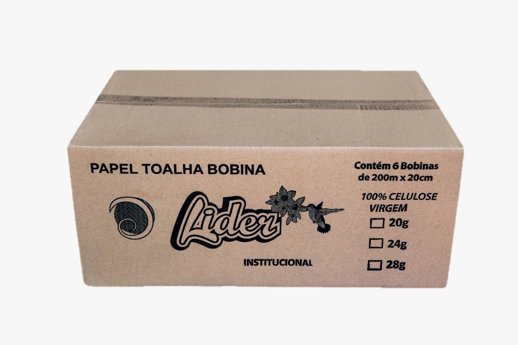 PAPEL TOALHA ALTERNATIVO 28G 100% CELULOSE 6X200 LIDER