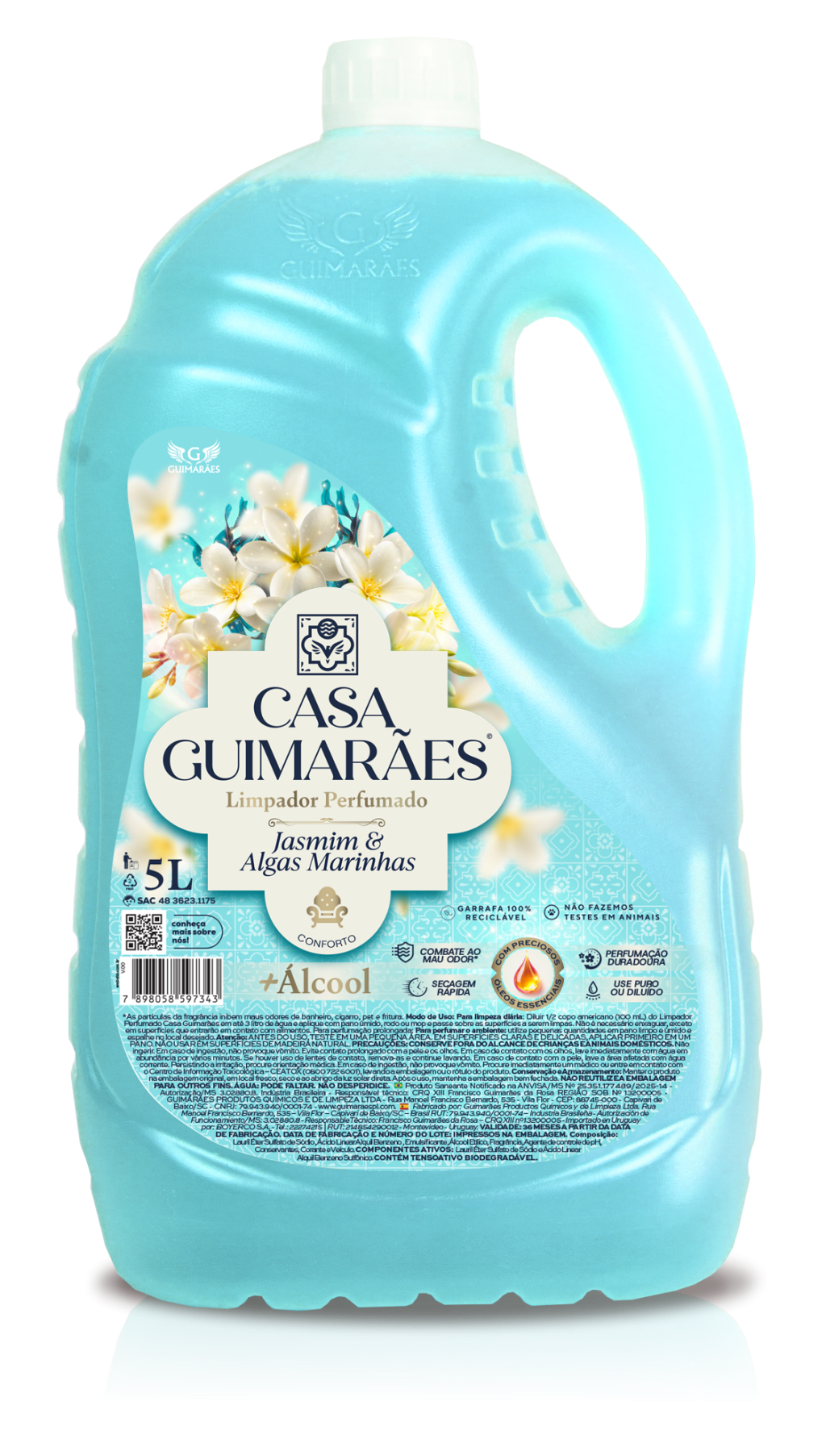 LIMPADOR PERFUMADO JASMIN E ALGAS MARINHAS 5L
