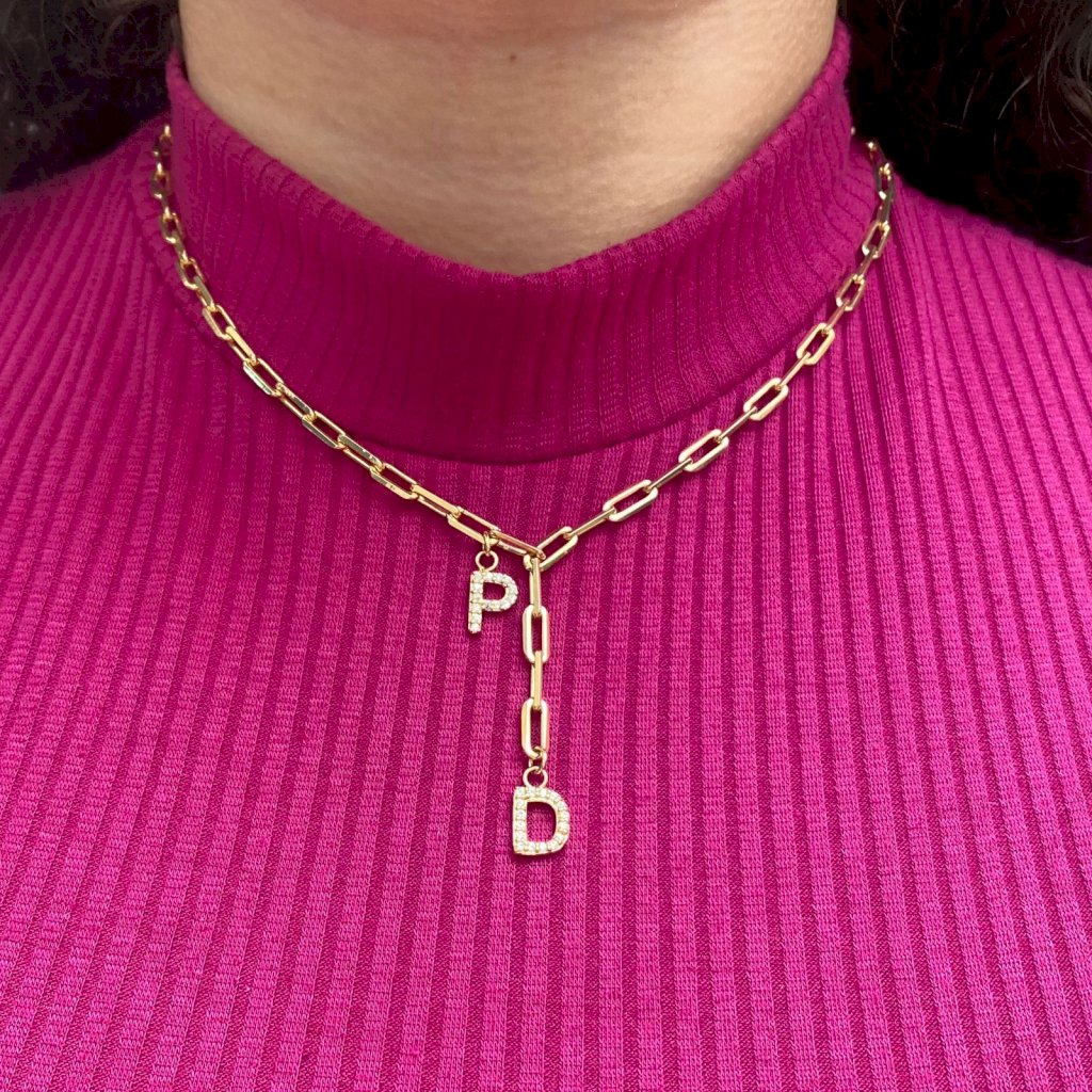 Corrente Cartier com Iniciais Nome