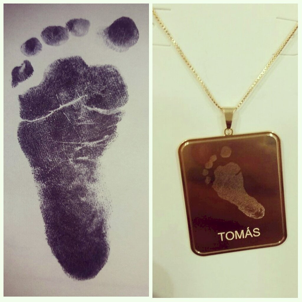 Pingente Fotogravação Pezinho 