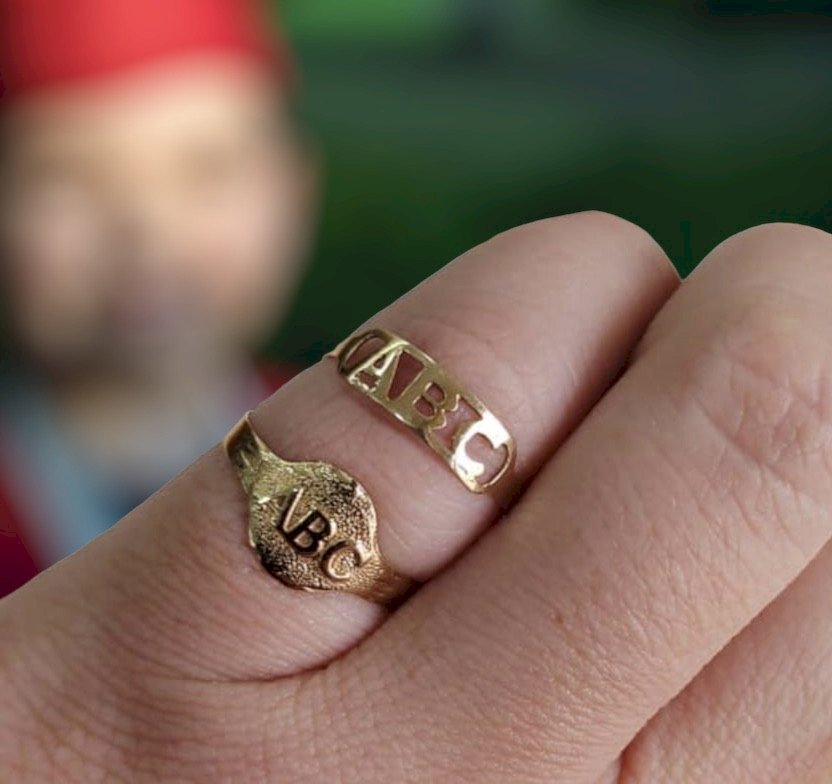 Anel Ouro 18k infantil 