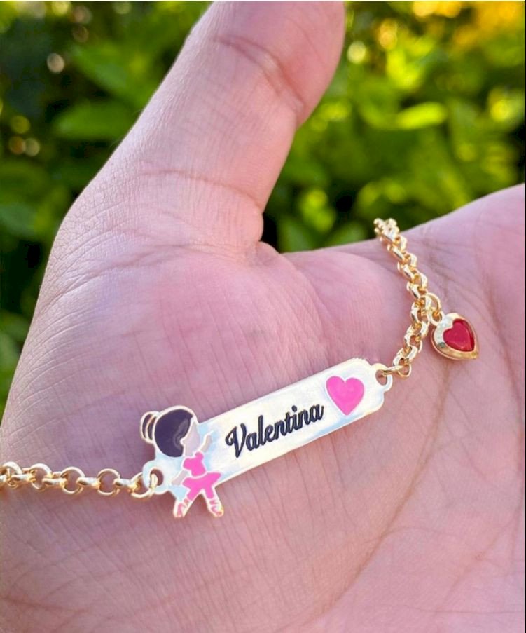 Pulseira folheada personalizada