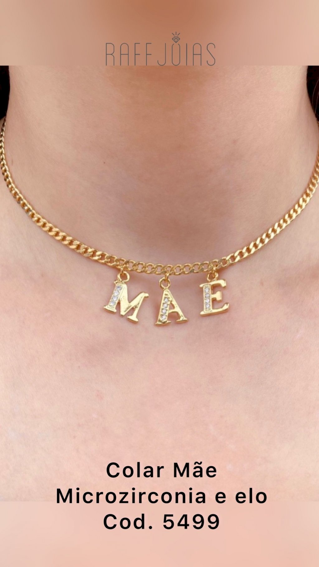 Colar elos largos mãe 